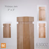 Poteau carré rainuré - 6300Z Zen - 3" x 3" x 48" - Merisier | Grooved square newel post - 6300Z Zen - 3" x 3" x 48" - Yellow birch