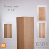 Poteau carré - 6304 Moderne - 3" x 3" x 48" - Chêne rouge | Square newel post - 6304 Modern - 3" x 3" x 48" - Red oak