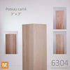 Poteau carré - 6304 Moderne - 3" x 3" x 48" - Érable | Square newel post - 6304 Modern - 3" x 3" x 48" - Maple