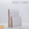 Cadrage et plinthe en mdf - 2189A et 8320 - Fibre de bois avec apprêt | MDF casing and baseboard - 2189A and 8320 - Primed fiberboard