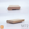 Nez de palier en bois - M72 - 1-1/16" x 4-1/4" -  Pour plancher 3/4" - Chêne rouge | Wood nosing - M72 - 1-1/16" x 4-1/4" - For 3/4" flooring - Red oak