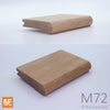 Nez de palier en bois - M72 - 1-1/16" x 4-1/4" -  Pour plancher 3/4" - Merisier | Wood nosing - M72 - 1-1/16" x 4-1/4" - For 3/4" flooring - Yellow birch